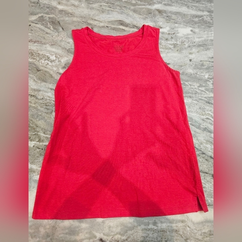Joan Rivers Wardrobe Builders Red Tank Top Small Cotton Modal Blend